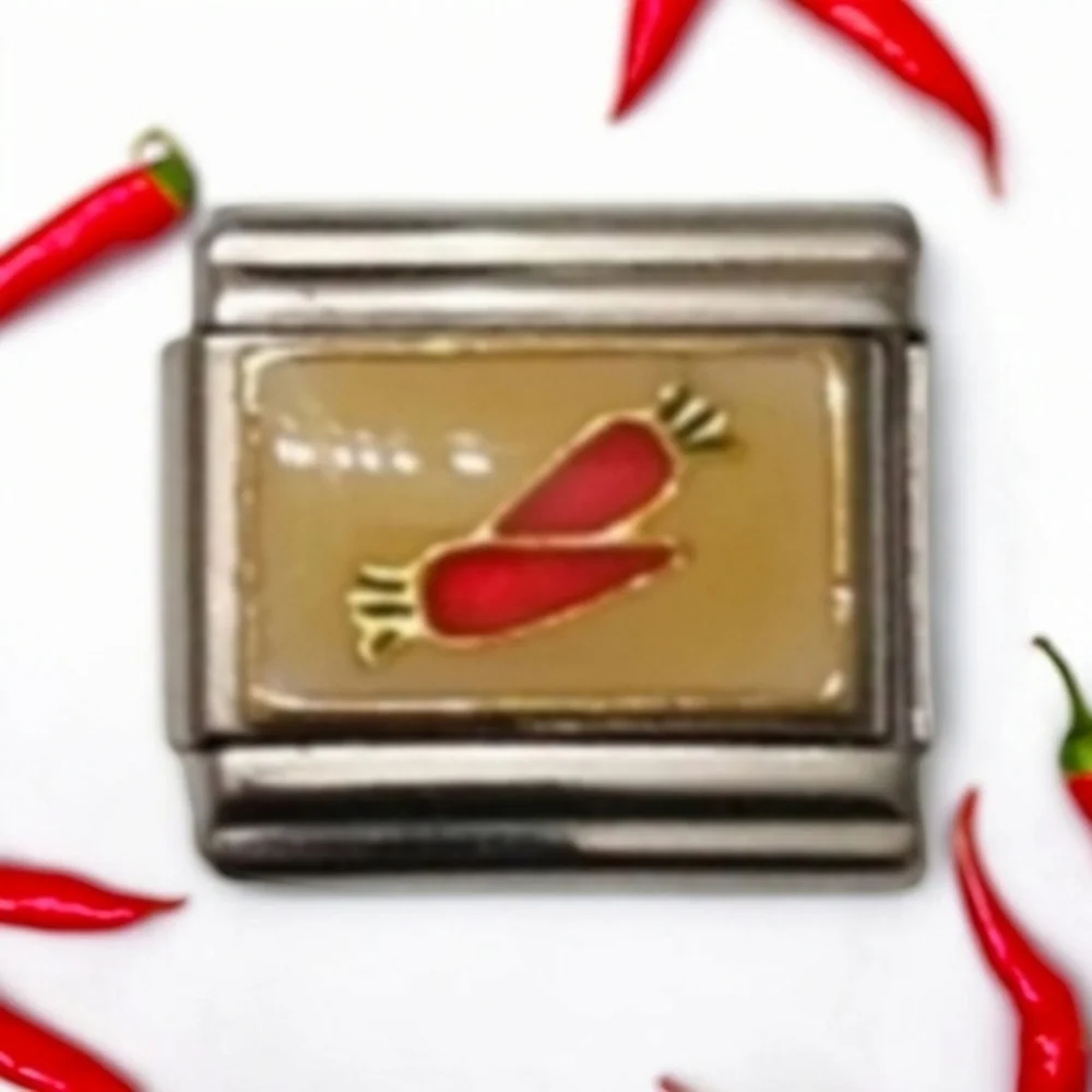 Charmlink Chili Pepper Food DIY Personalized Composable Italian Charm‎ Bracelet